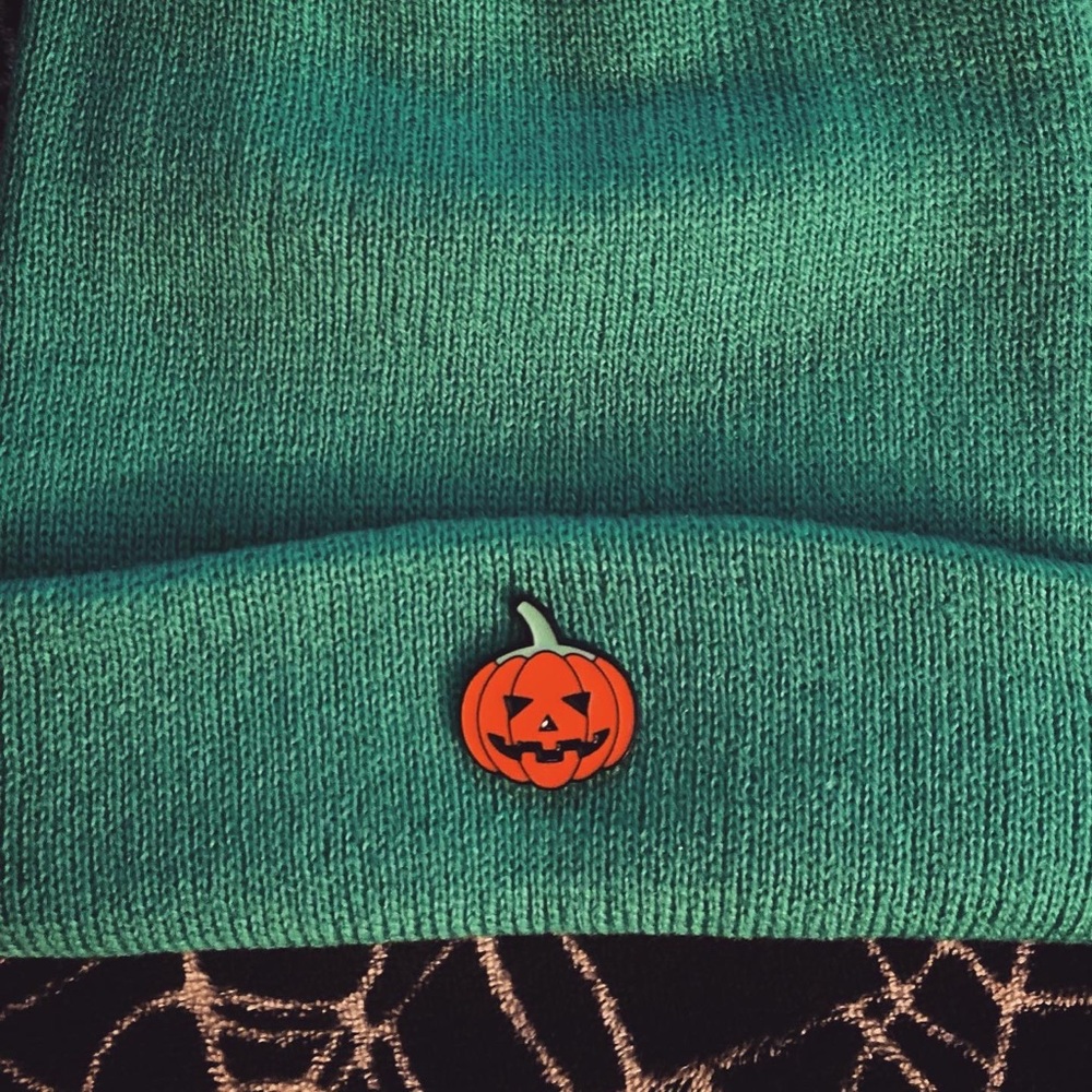 NEW Kids, Teal, Knit Beanie with Pumpkin Detail